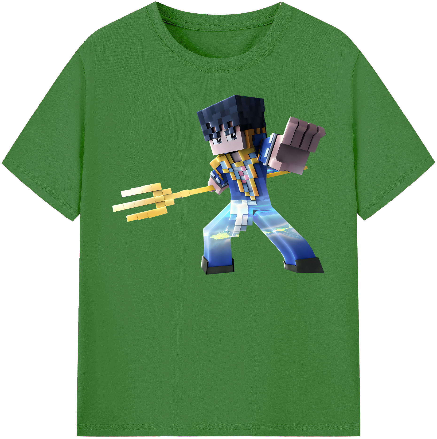 （画像用） マインクラフト ブロックの世界 Minecraft MC Block world レディースカジュアルプリントTシャツ（綿100％）